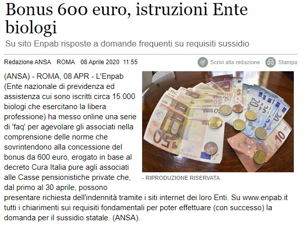 Enpab bonus 600 euro istruzioni