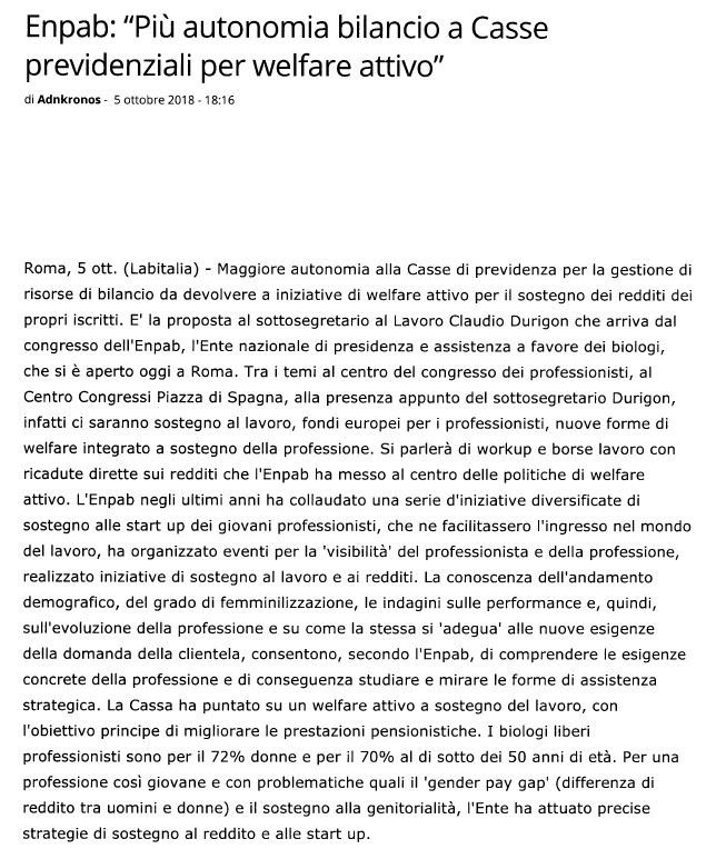 ADNKRONOS1 05 10 18
