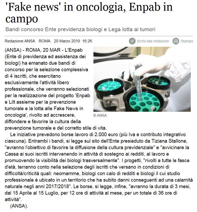 ANSA FAKE NEWS