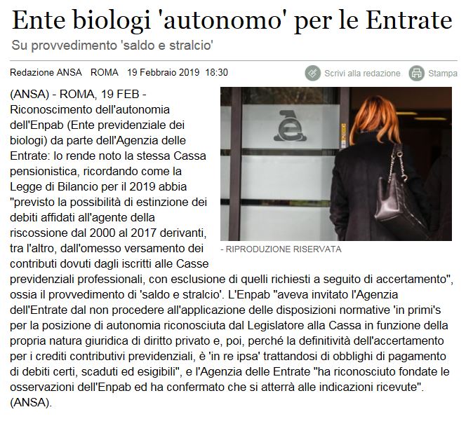 ENPAB ENTRATE
