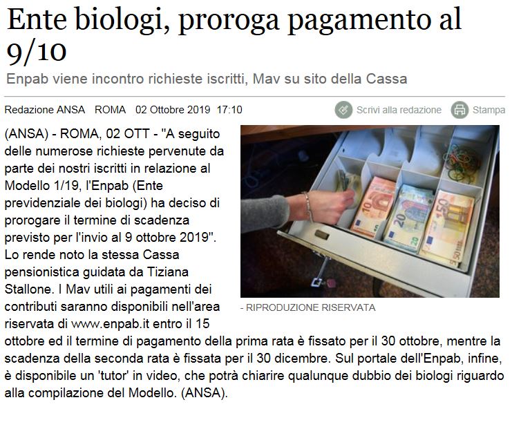 ENPAB SCADENZA