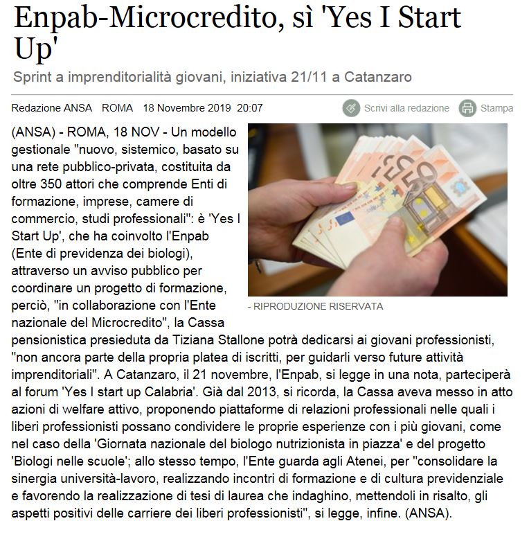 ENPAB YES I START UP